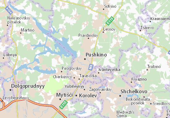 Mapa Pushkino