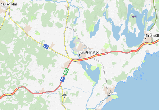 Karte Stadtplan Kristianstad
