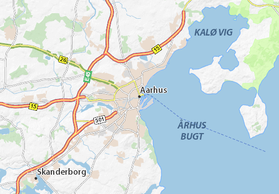 Carte MICHELIN Aarhus - plan Aarhus - ViaMichelin
