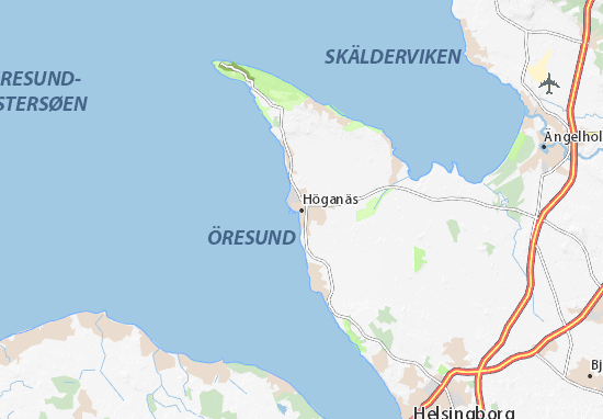 Karte Stadtplan Höganäs