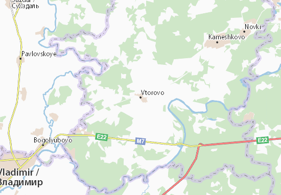 Karte Stadtplan Vtorovo