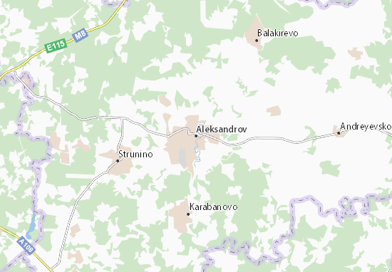 Kaart Plattegrond Aleksandrov