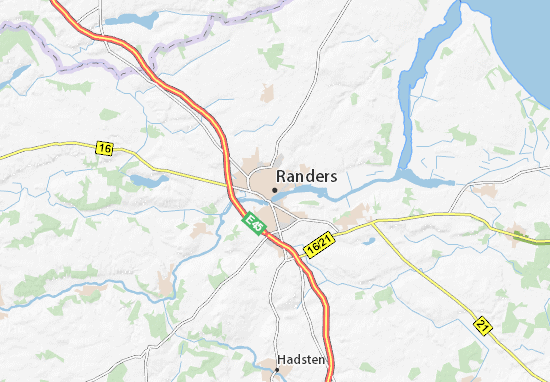 Michelin Landkarte Randers Stadtplan Randers Viamichelin