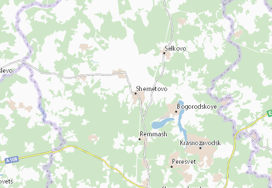 Kaart Plattegrond Shemetovo