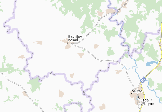 Karte Stadtplan Shekshovo