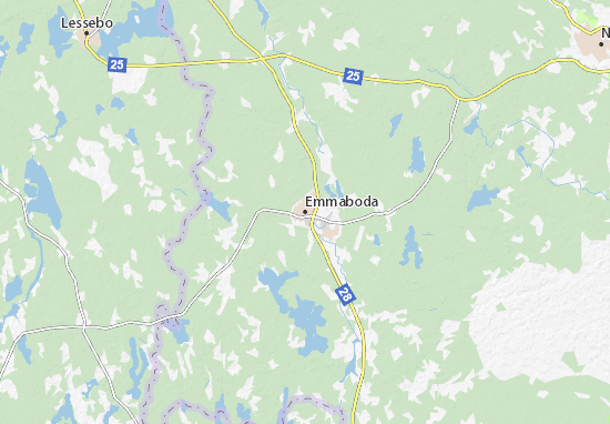 Mapa Emmaboda