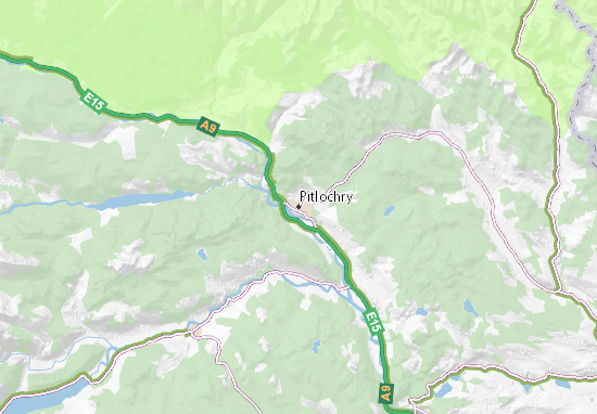 Karte Stadtplan Pitlochry