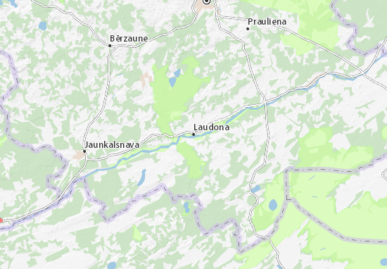 Kaart Plattegrond Ļaudona