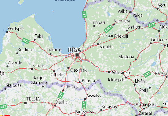 Kaart Plattegrond Salaspils novads
