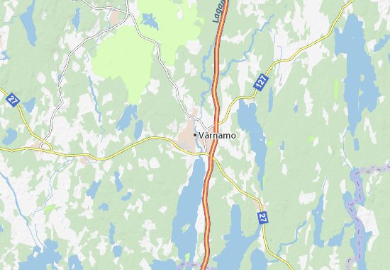 Kaart Plattegrond Värnamo