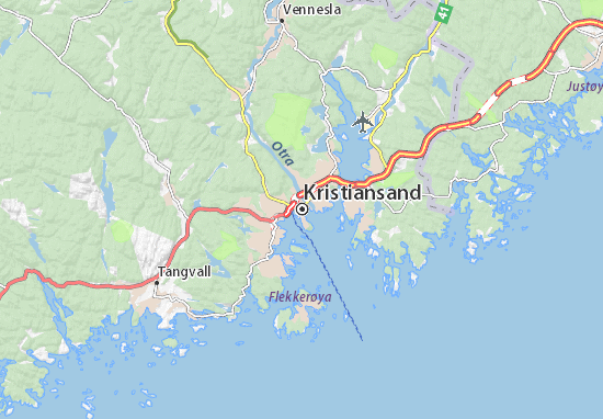 Carte-Plan Kristiansand