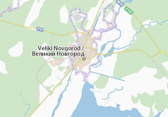 Karte Stadtplan Veliki Novgorod