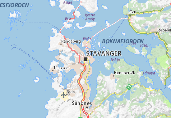 Mapa Stavanger - plano Stavanger - ViaMichelin