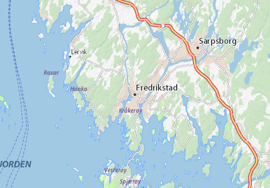 Mappa MICHELIN Fredrikstad - Pinatina di Fredrikstad ViaMichelin