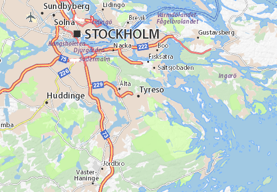 MICHELIN Tyresö map - ViaMichelin