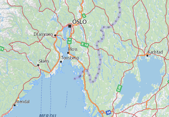 Kaart Plattegrond Østfold