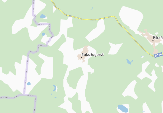 Mapa Boksitogorsk