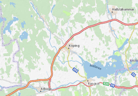 Mapa Köping