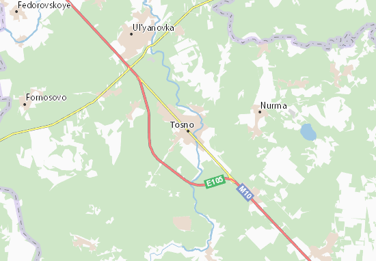 Mapa Tosno