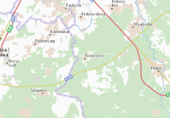 Karte Stadtplan Fornosovo