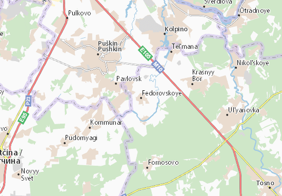 Karte Stadtplan Fedorovskoye