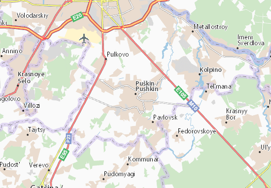 Karte Stadtplan Puškin