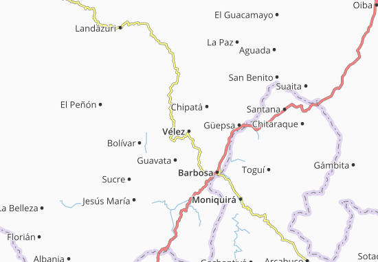 Karte Stadtplan Vélez