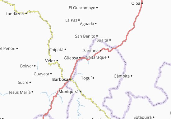 Karte Stadtplan San José de Pare