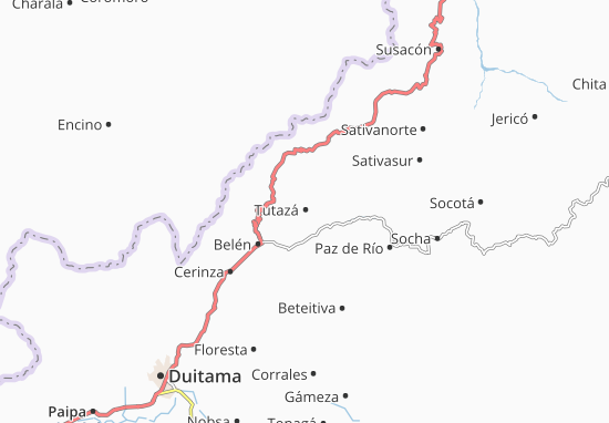 Mapa Tutazá