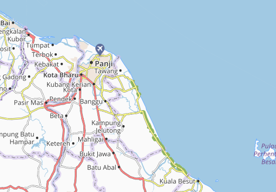 Karte Stadtplan Bachok