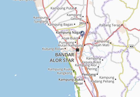 Karte Stadtplan Mergong