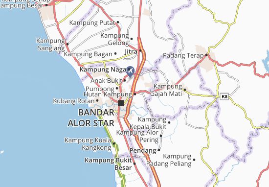 Karte Stadtplan Hutan Kampung