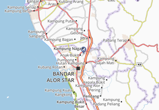 Karte Stadtplan Anak Bukit