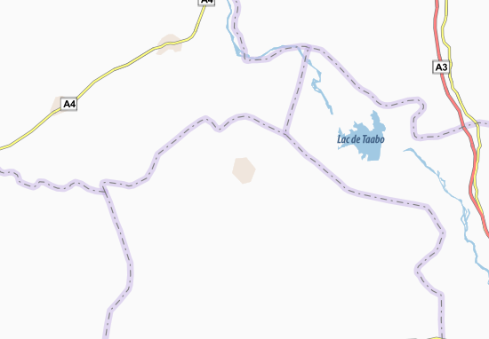 Mapa Hiré-Baoulé
