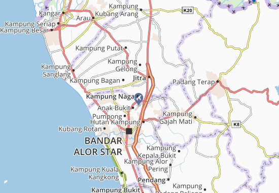 Karte Stadtplan Kampung Naga