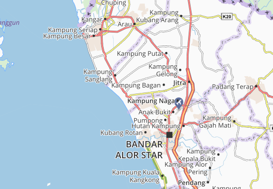 Karte Stadtplan Kampung Kubang Buntal