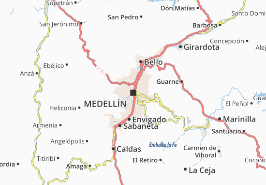 Mapa Medellín
