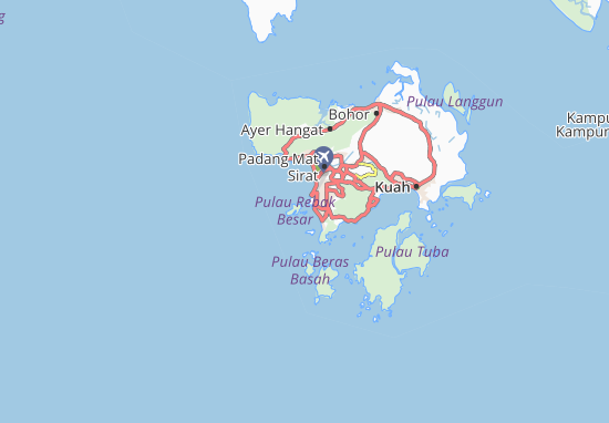 Karte Stadtplan Pulau Rebak Kecil