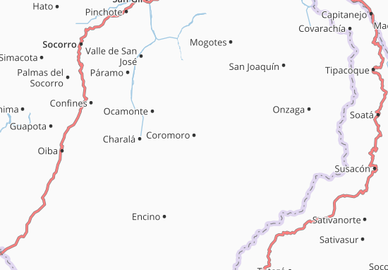 Karte Stadtplan Coromoro