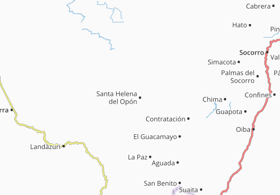 Mapa Santa Helena del Opón