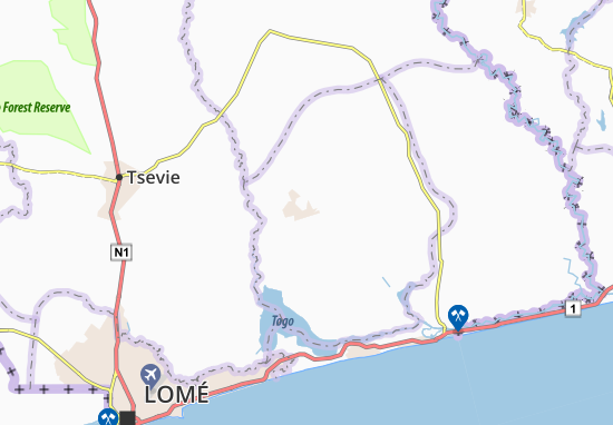 Mapa Akoumape