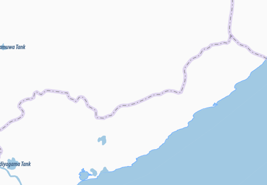 Kaart Plattegrond Kataragama