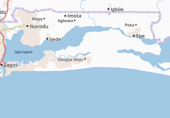 Kaart Plattegrond Gbogija-Ibeju