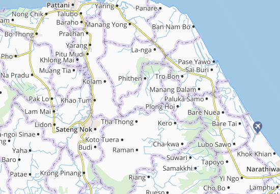 Mapa Thung Yang Daeng