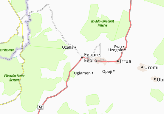 Karte Stadtplan Eguare-Egoro