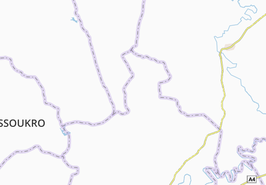 Kaart Plattegrond Ahoumar Pakoukro