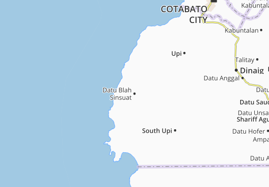 Karte Stadtplan Datu Blah Sinsuat