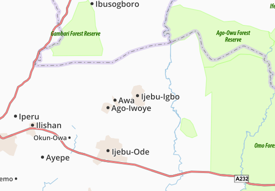 Carte-Plan Ijebu-Igbo