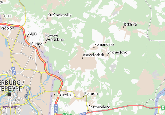 Karte Stadtplan Vsevolozhsk