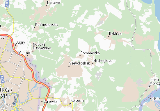 Karte Stadtplan Romanovka